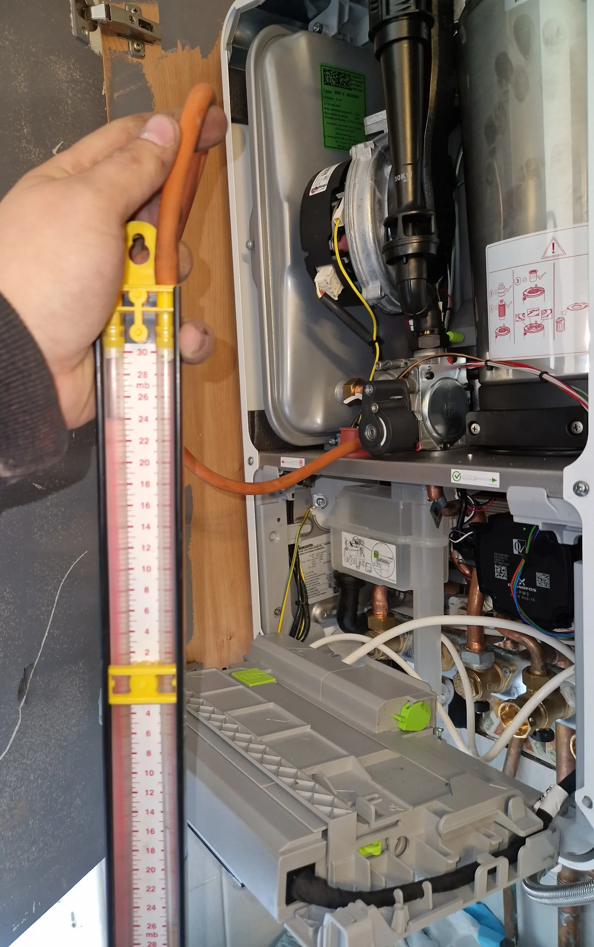 Diagnosing a boiler fault on site