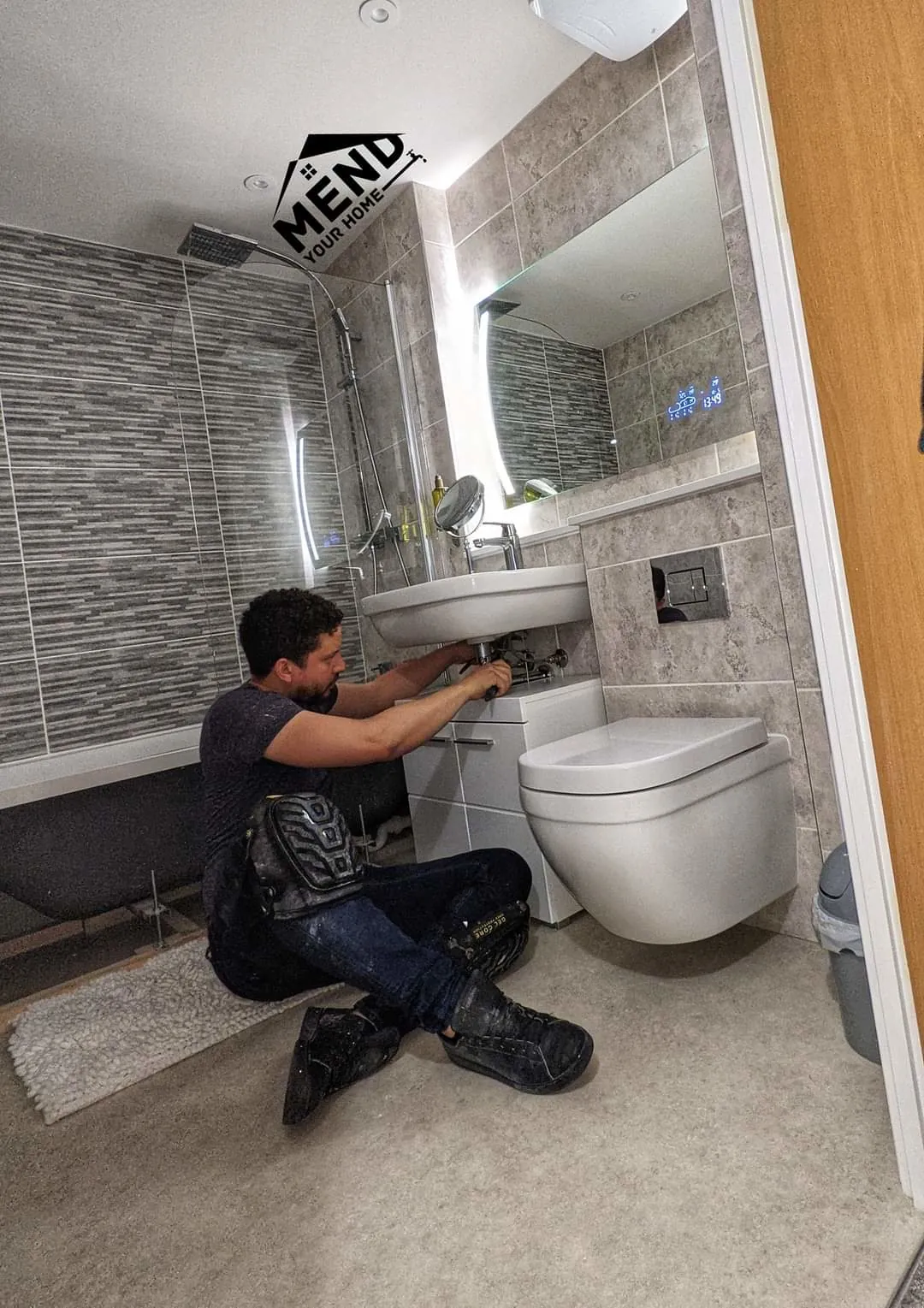 Completed bathroom installation
